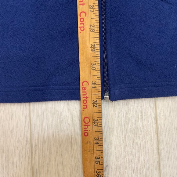 LL Bean Full Zip Fleece Jacket Mens Tall Large Lightweight Pockets Blue - Picture 3 of 9